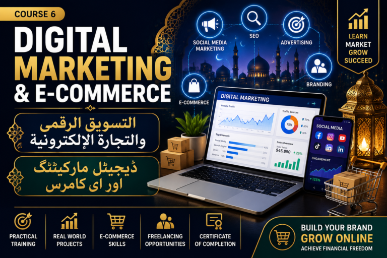 Digital Marketing & E-Commerce | التسويق الرقمي والتجارة الإلكترونية | ڈیجیٹل مارکیٹنگ اور ای کامرس